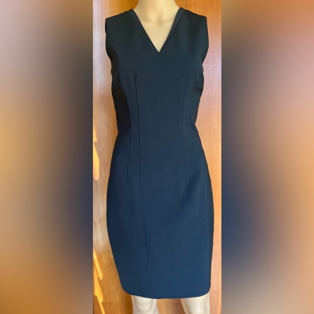 HELNUT LANG Lightweight Wool Sleeveless Stretch LBD Size 0